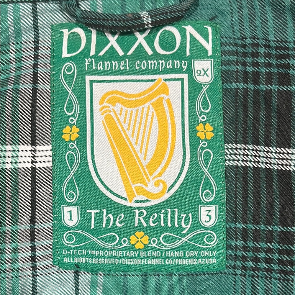 DIXXON Emerald and Black Plaid Shirt